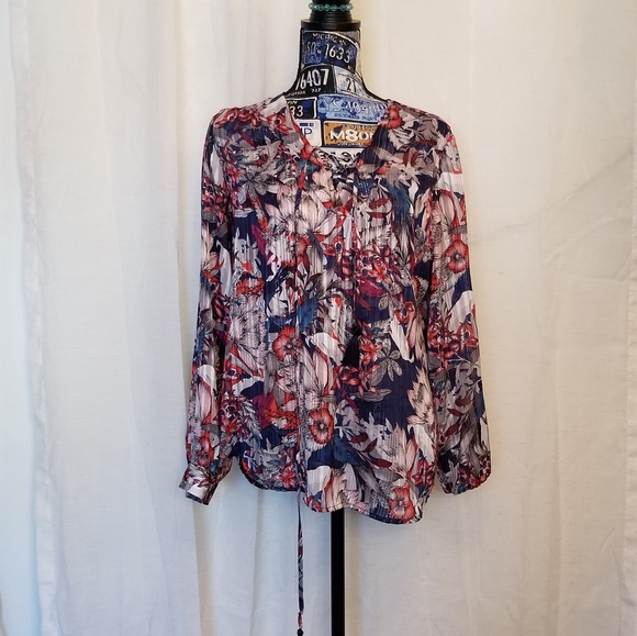 Colorful Silver Blouse - Picture 2 of 6